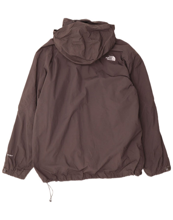 The North Face Mens Hooded Rain Jacket UK 42 XL Grey Nylon