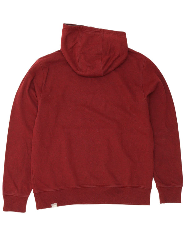 The North Face Mens Graphic Hoodie Jumper Large Burgundy Cotton