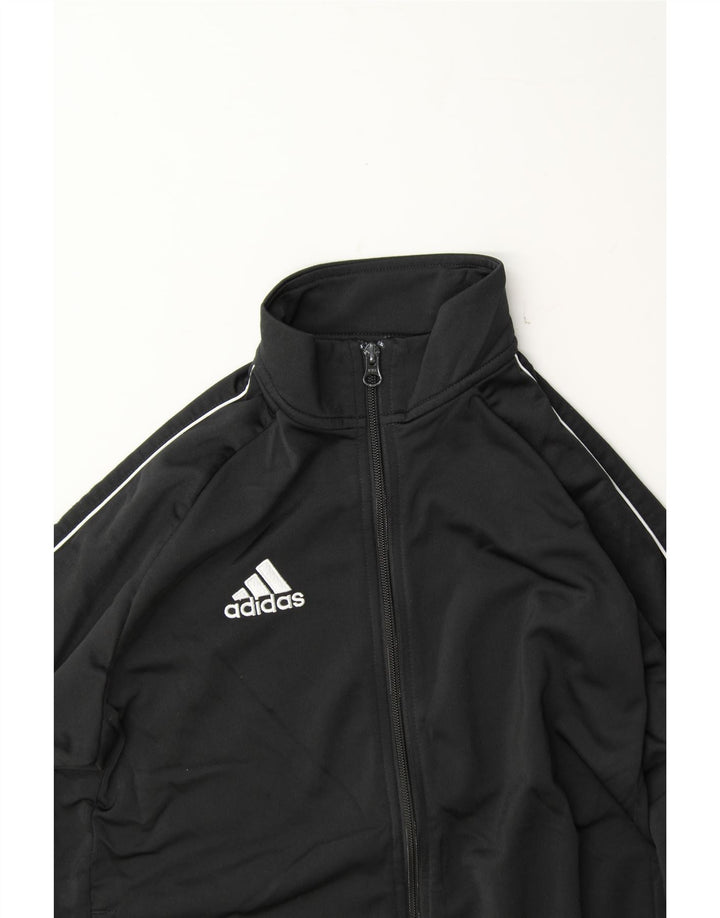 ADIDAS Boys Tracksuit Top Jacket 13-14 Years Black Polyester Vintage Adidas and Second-Hand Adidas from Messina Hembry 