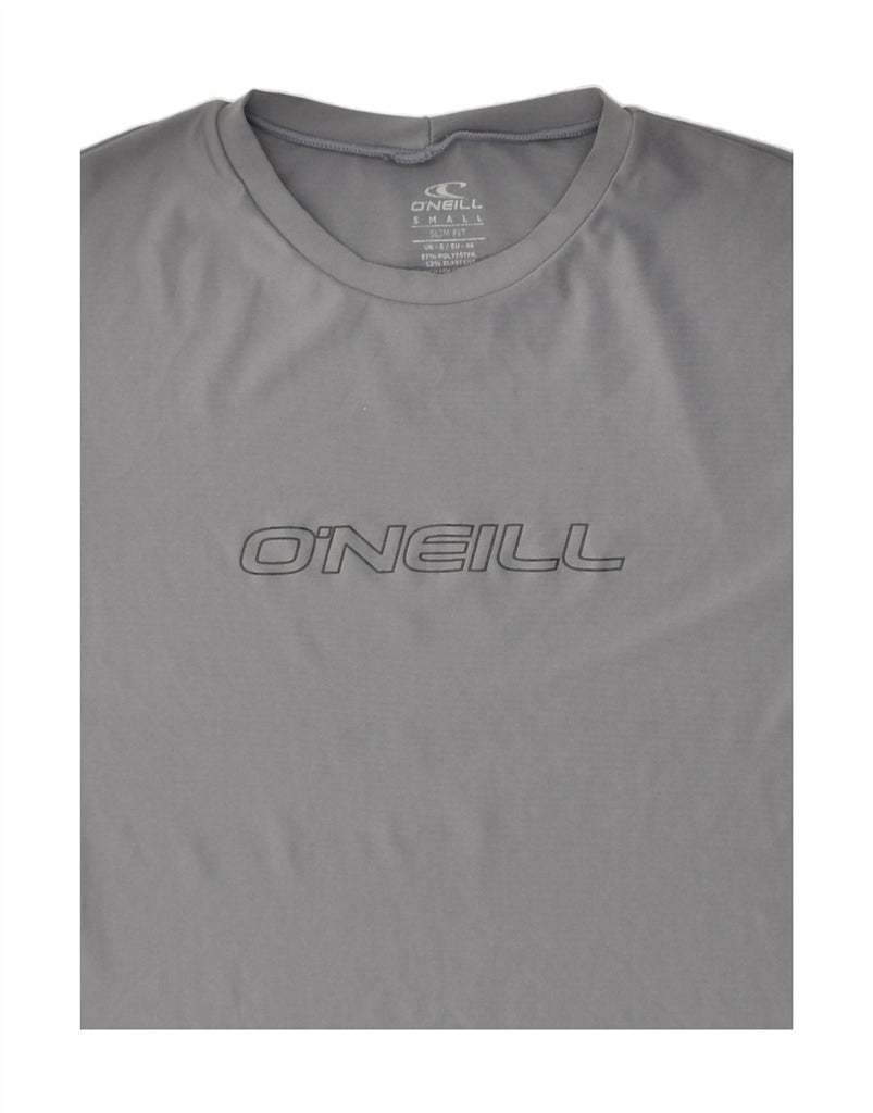 O'NEILL Mens Slim Fit Graphic Top Long Sleeve Small Grey Polyester | Vintage O'Neill | Thrift | Second-Hand O'Neill | Used Clothing | Messina Hembry 