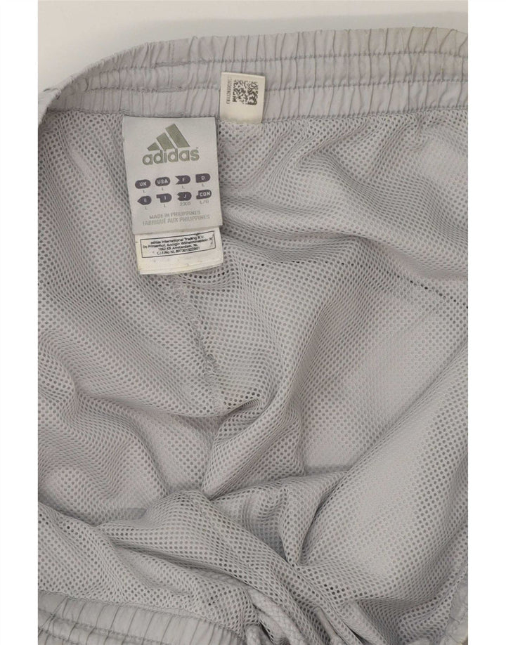 Adidas Mens Tracksuit Trousers XL Grey Colourblock Polyester