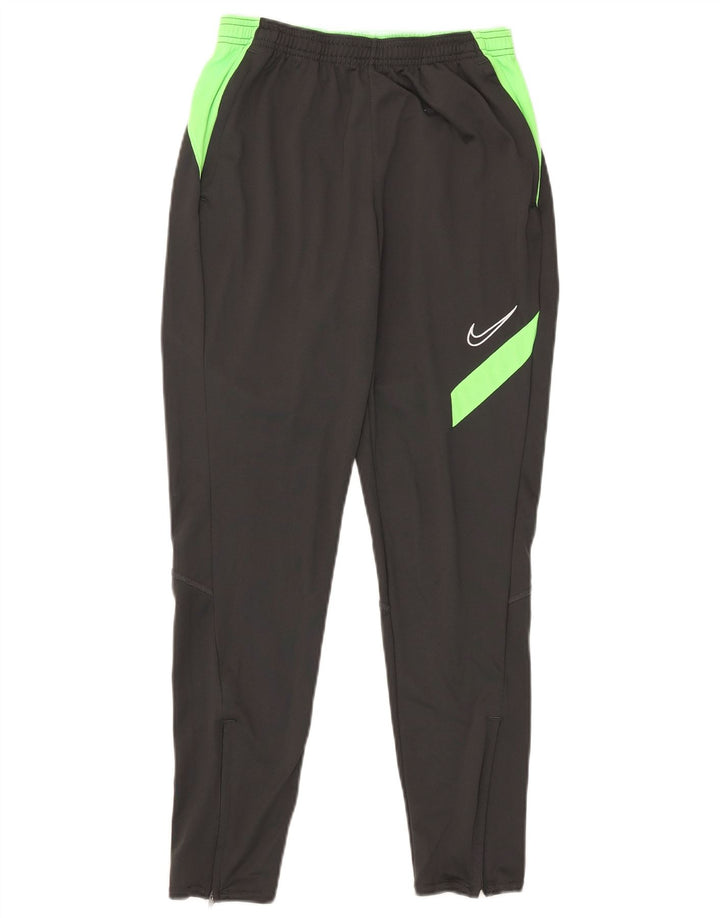 Nike Mens Dri Fit Tracksuit Trousers Small Grey Colourblock Polyester