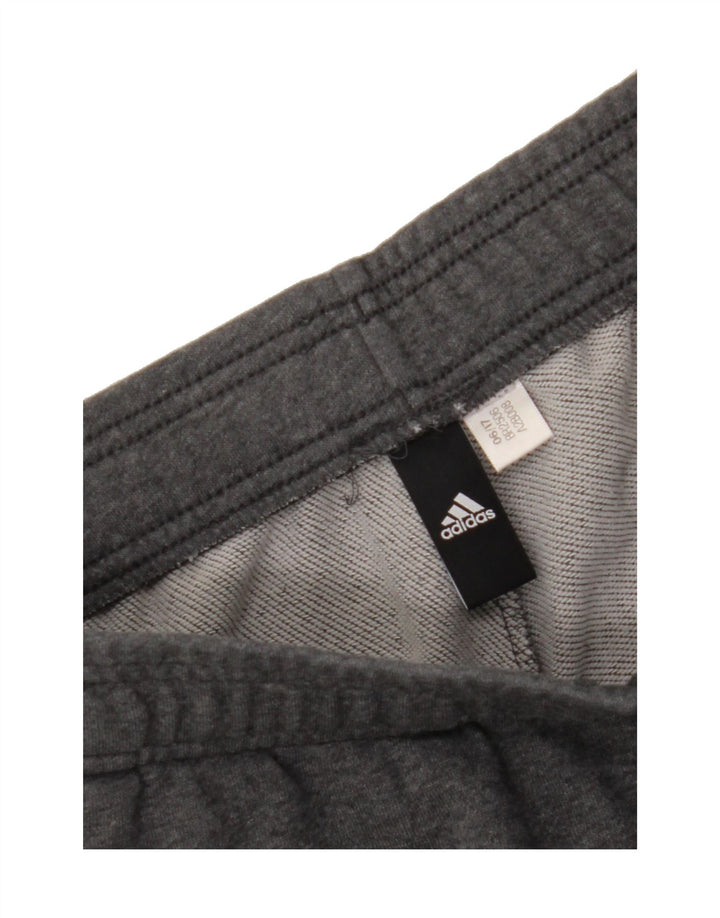 ADIDAS Womens Graphic Sport Shorts UK 14 Large  Grey Vintage Adidas and Second-Hand Adidas from Messina Hembry 