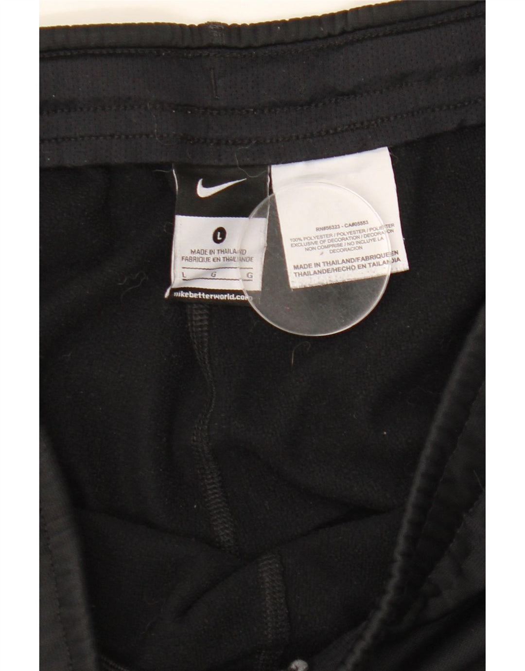 Nike Mens Therma-Fit Tracksuit Trousers Large Black Polyester