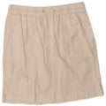 Marks & Spencer Womens Straight Skirt UK 14 Large W32 White Flax