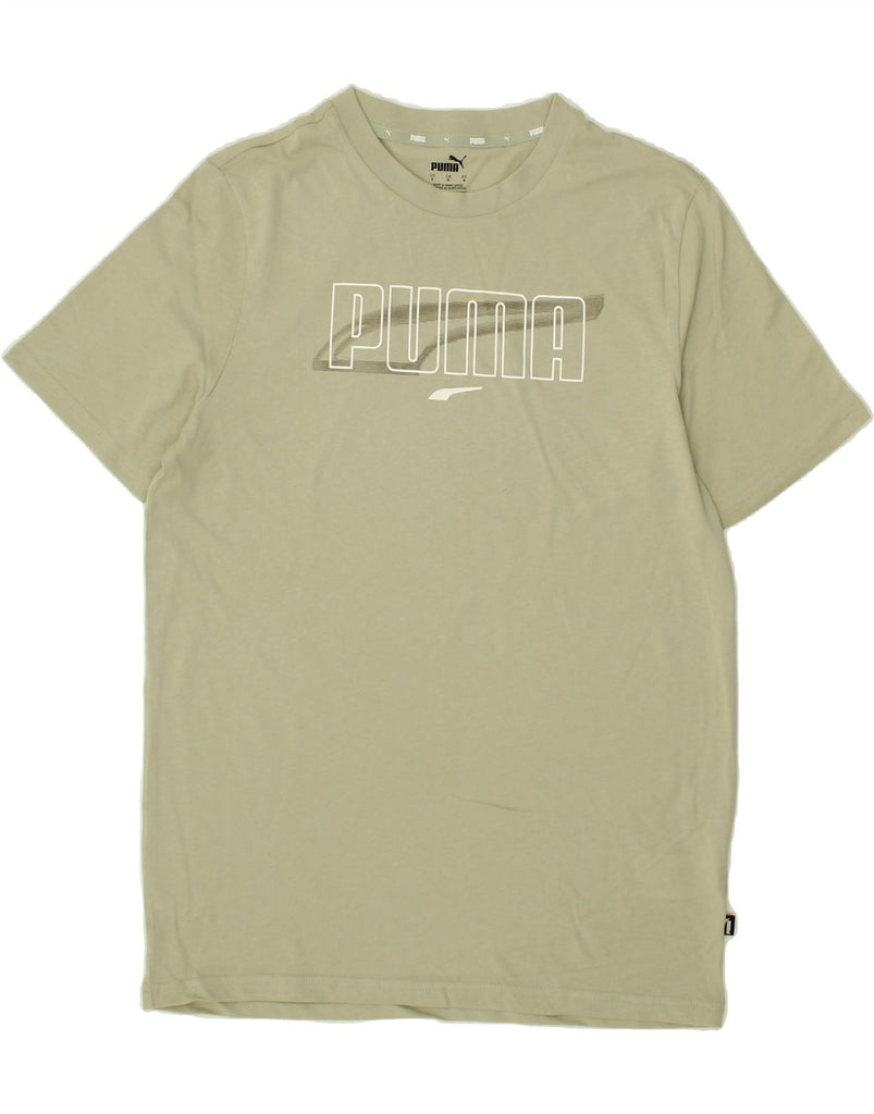 PUMA Mens Graphic T-Shirt Top Small Grey Cotton Vintage Puma and Second-Hand Puma from Messina Hembry 