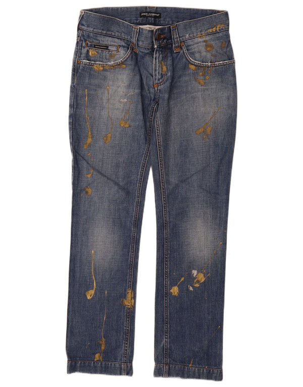 Dolce & Gabbana Womens Straight Jeans IT 46 Large W32 L32 Blue Flecked