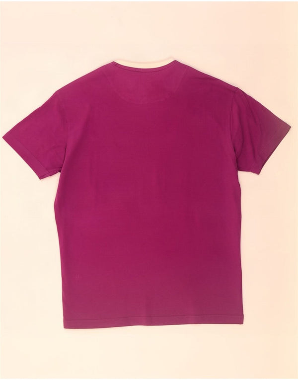 Harmont & Blaine Mens Narrow Fit Graphic T-Shirt Top XL Purple Cotton