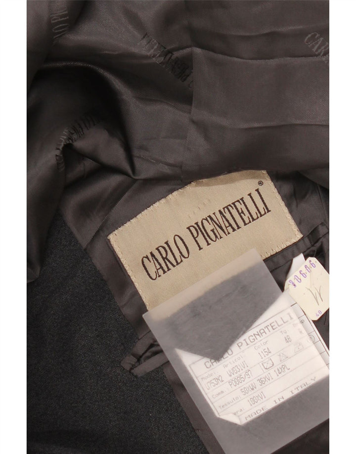 Carlo Pignatelli Mens Longline 4 Button Blazer Jacket IT 48 Medium Grey