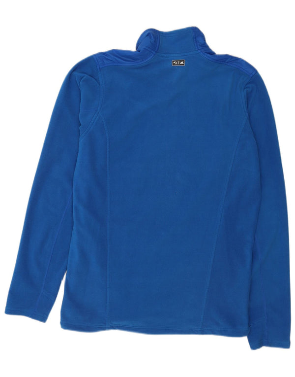 Adidas Mens Fleece Jacket UK 42/44 Large Blue Polyester Sports