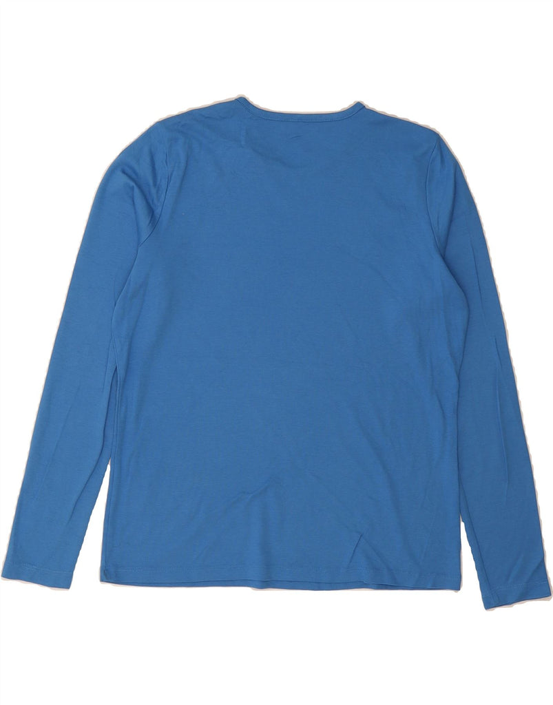 L.L.BEAN Womens Top Long Sleeve UK 14 Medium Blue Cotton Vintage L.L.Bean and Second-Hand L.L.Bean from Messina Hembry 