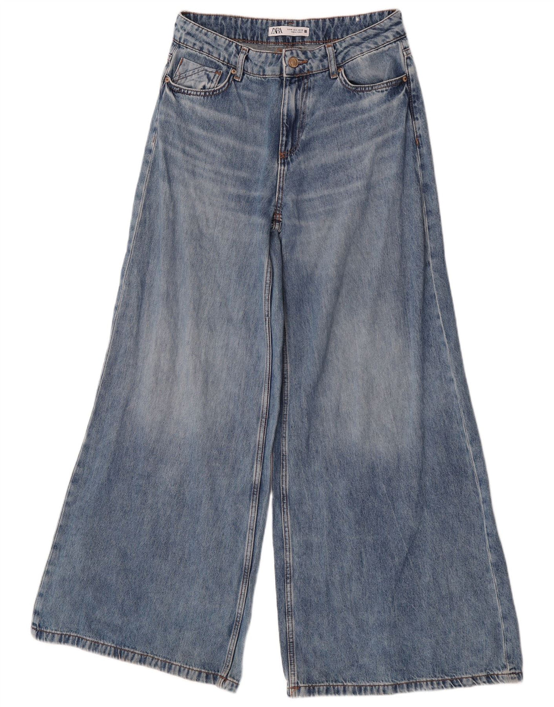Zara Womens Flared Jeans EU 38 Small W28 L32 Blue Cotton