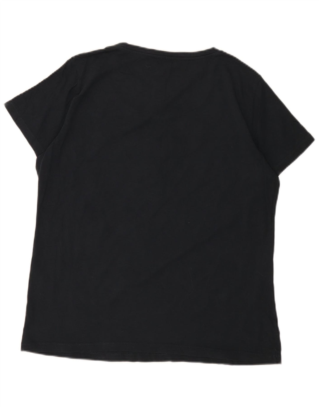 TRUSSARDI Womens Graphic T-Shirt Top UK 16 Large Black Cotton