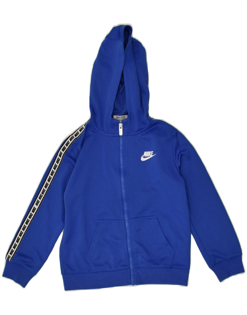 NIKE Boys Zip Hoodie Sweater 6-7 Years Blue Polyester | Vintage Nike | Thrift | Second-Hand Nike | Used Clothing | Messina Hembry 