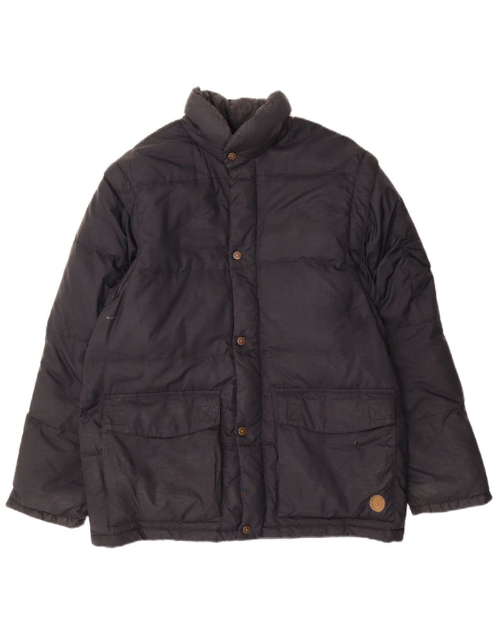 Trussardi Mens Loose Fit Padded Jacket IT 44 XS Black Polyester