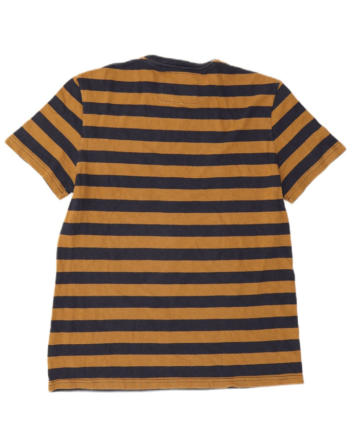 JACK WILLS Mens T-Shirt Top Medium Navy Blue Striped