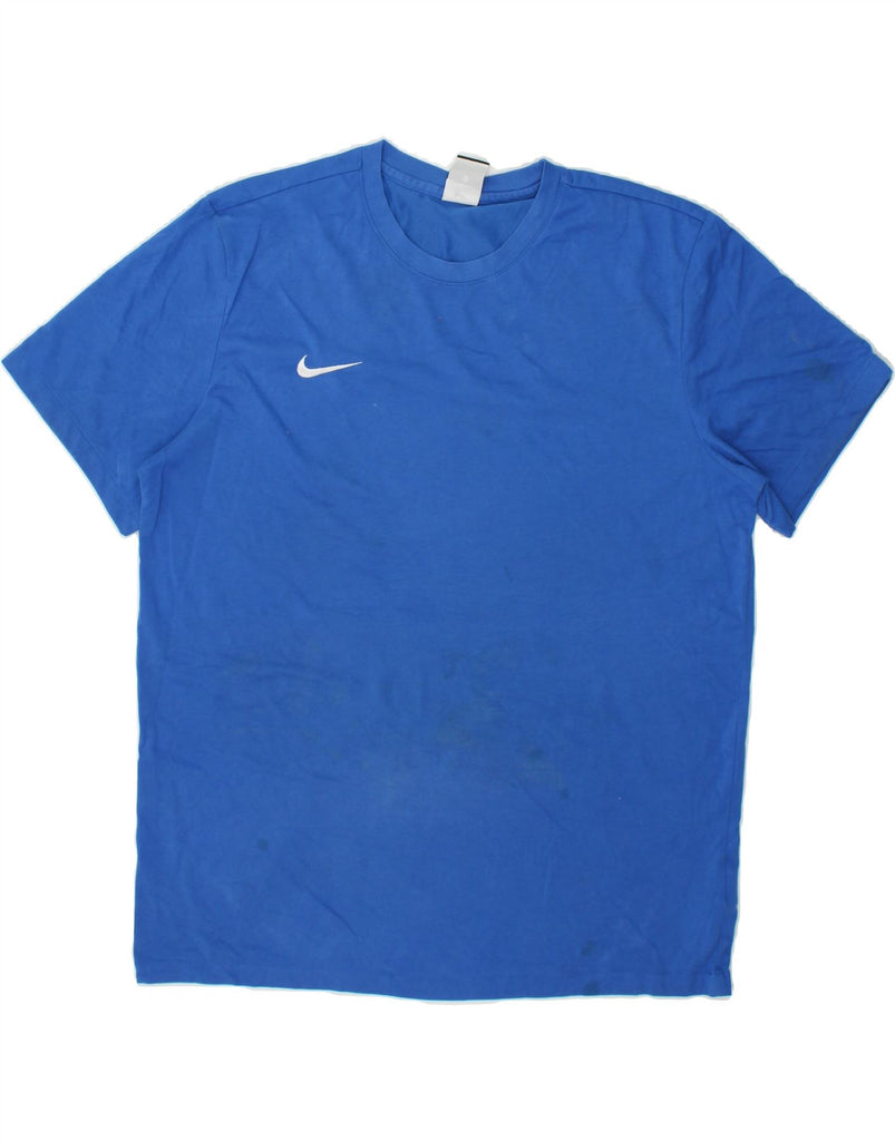 NIKE Mens Dri Fit T-Shirt Top XL Blue Cotton | Vintage Nike | Thrift | Second-Hand Nike | Used Clothing | Messina Hembry 