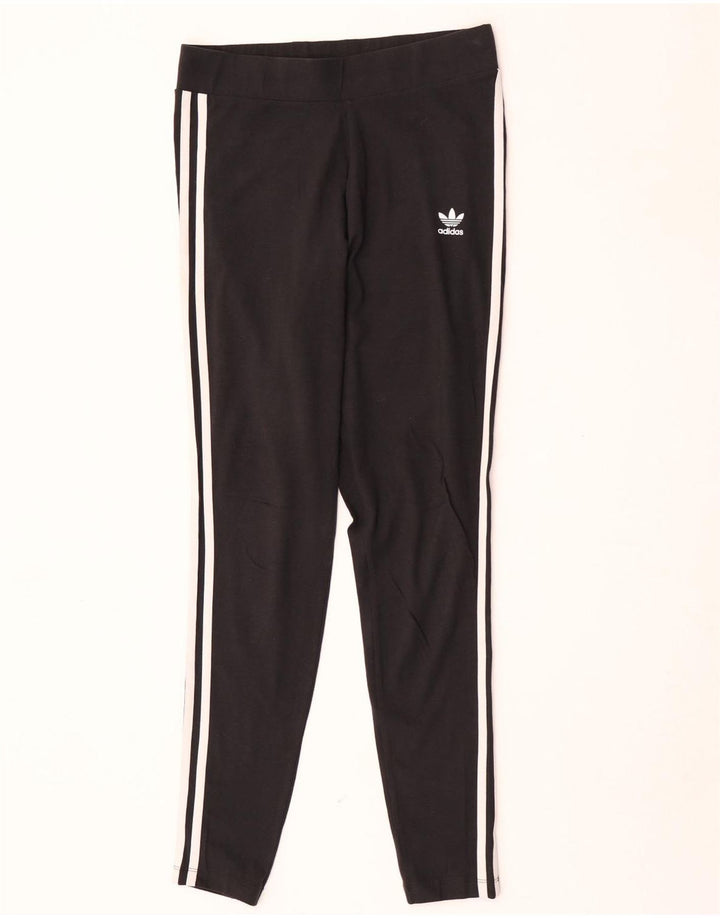 Adidas Womens Leggings UK 14 Large Black Cotton