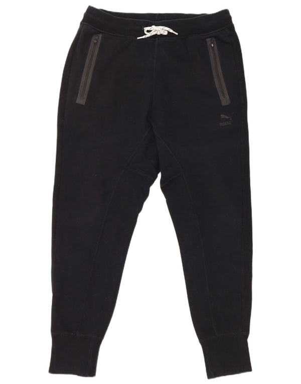 Puma Mens Tracksuit Trousers Joggers Large Navy Blue Cotton