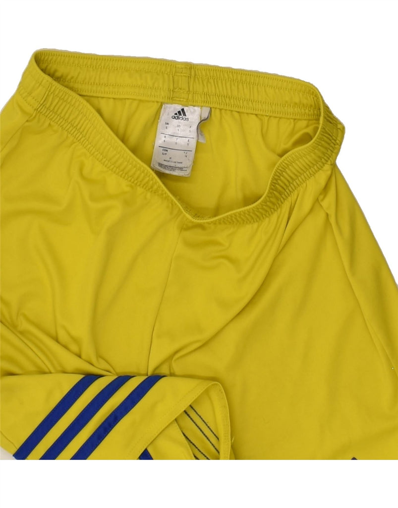 ADIDAS Mens Sport Shorts Small Yellow Polyester | Vintage Adidas | Thrift | Second-Hand Adidas | Used Clothing | Messina Hembry 