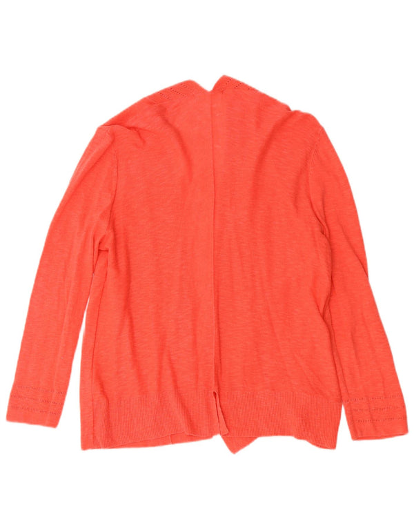 White Stuff Womens 3/4 Sleeve Open Cardigan Sweater UK 14 Large Orange