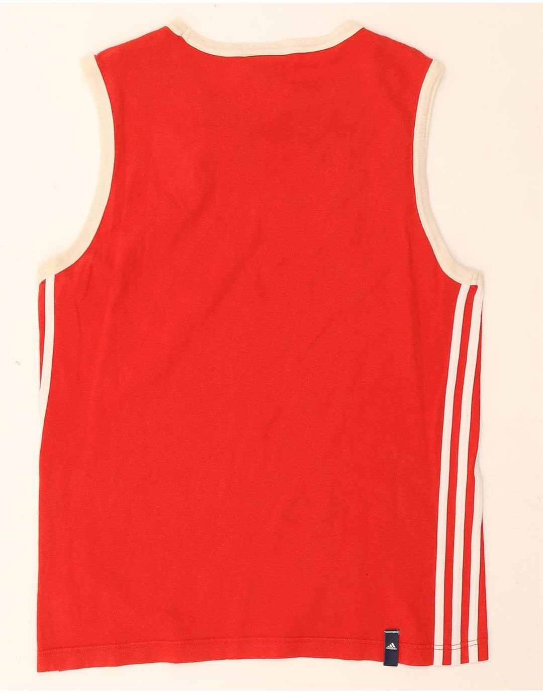 Adidas Mens Vest Top UK 38/40 Medium Red Cotton