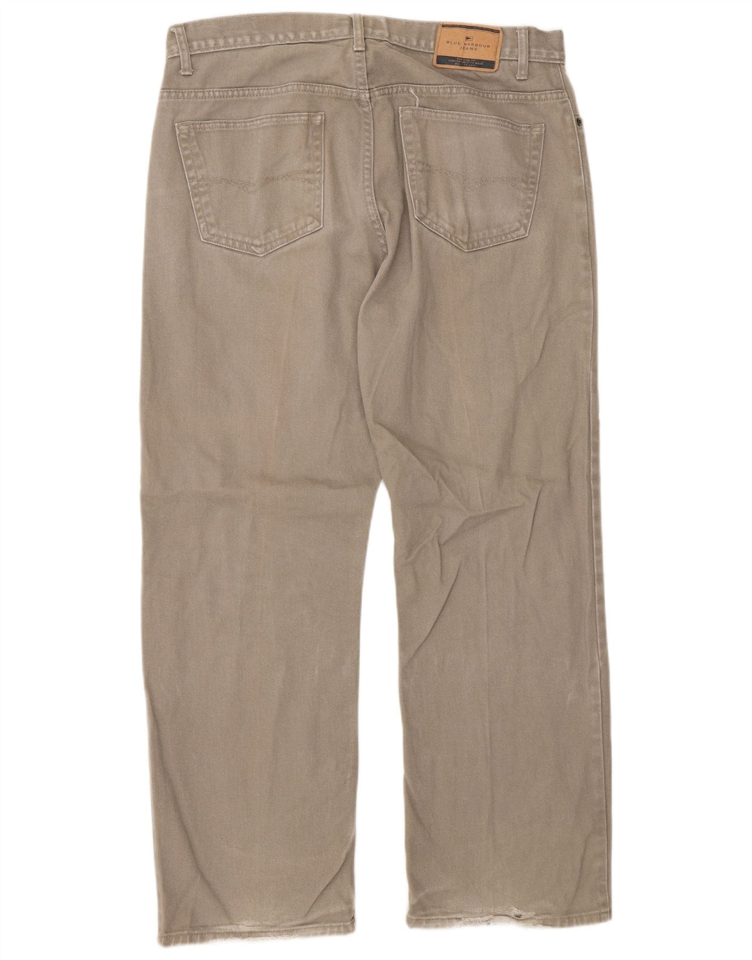 Marks & Spencer Mens Blue Harbour Straight Jeans W36 L29 Beige Cotton