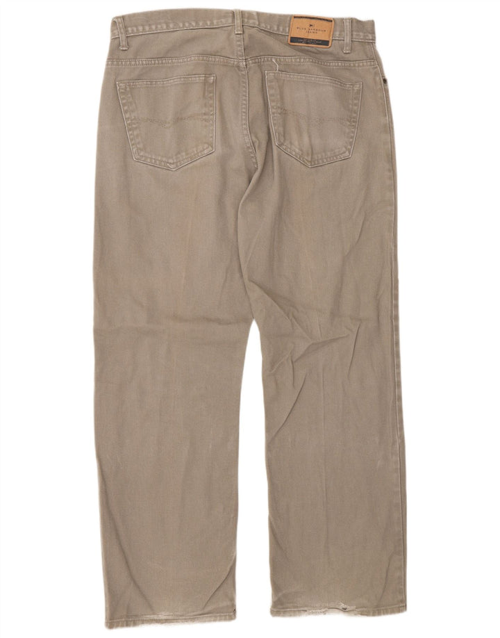 Marks & Spencer Mens Blue Harbour Straight Jeans W36 L29 Beige Cotton