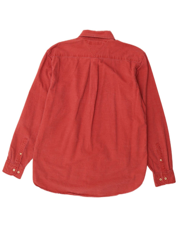 Tommy Hilfiger Mens Shirt Medium Red Cotton