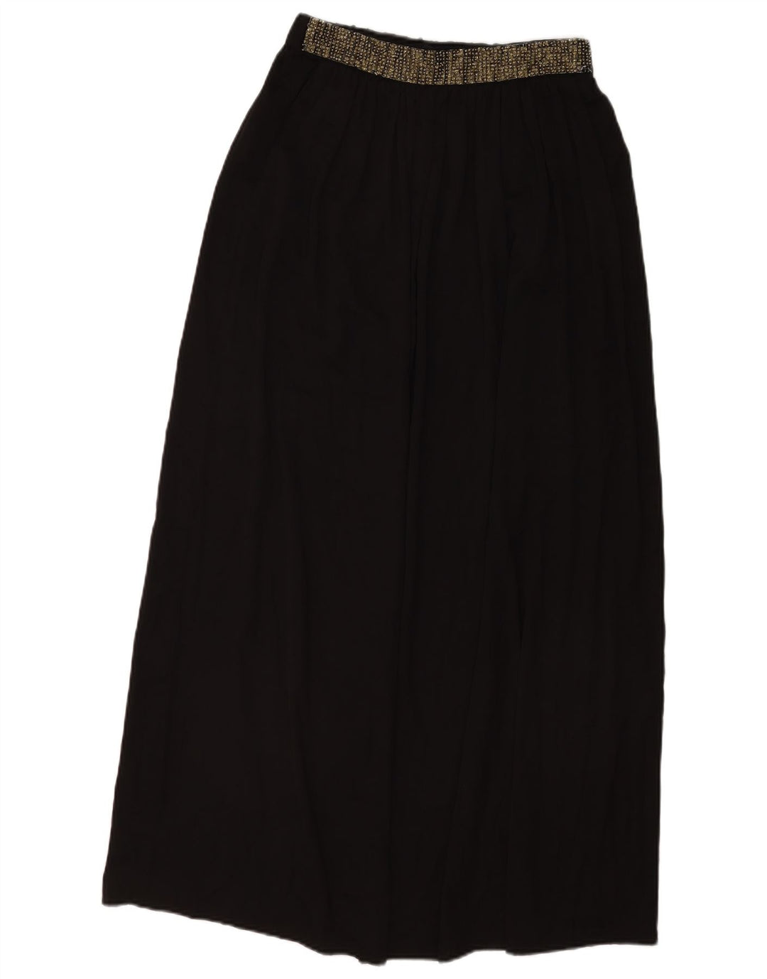 ZARA Womens Pleated Maxi Skirt Medium W28  Black
