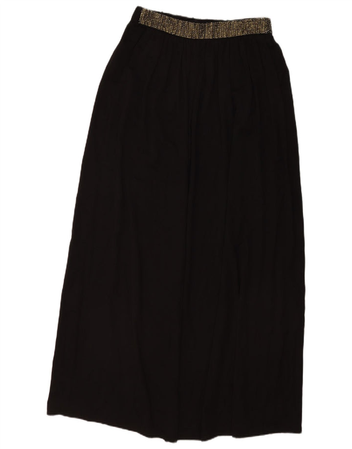 ZARA Womens Pleated Maxi Skirt Medium W28  Black