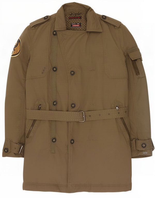 Levi's Mens Military Padded Coat UK 38 Medium Khaki Cotton