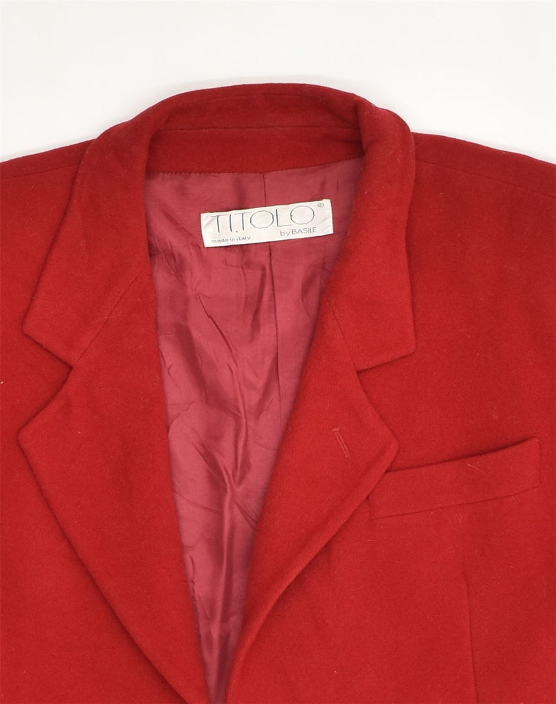 VINTAGE Womens 2 Button Blazer Jacket UK 38 Medium Red Wool | Vintage Vintage | Thrift | Second-Hand Vintage | Used Clothing | Messina Hembry 