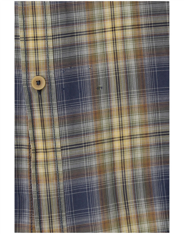 CAMEL ACTIVE Mens Regular Fit Short Sleeve Shirt XL Blue Check