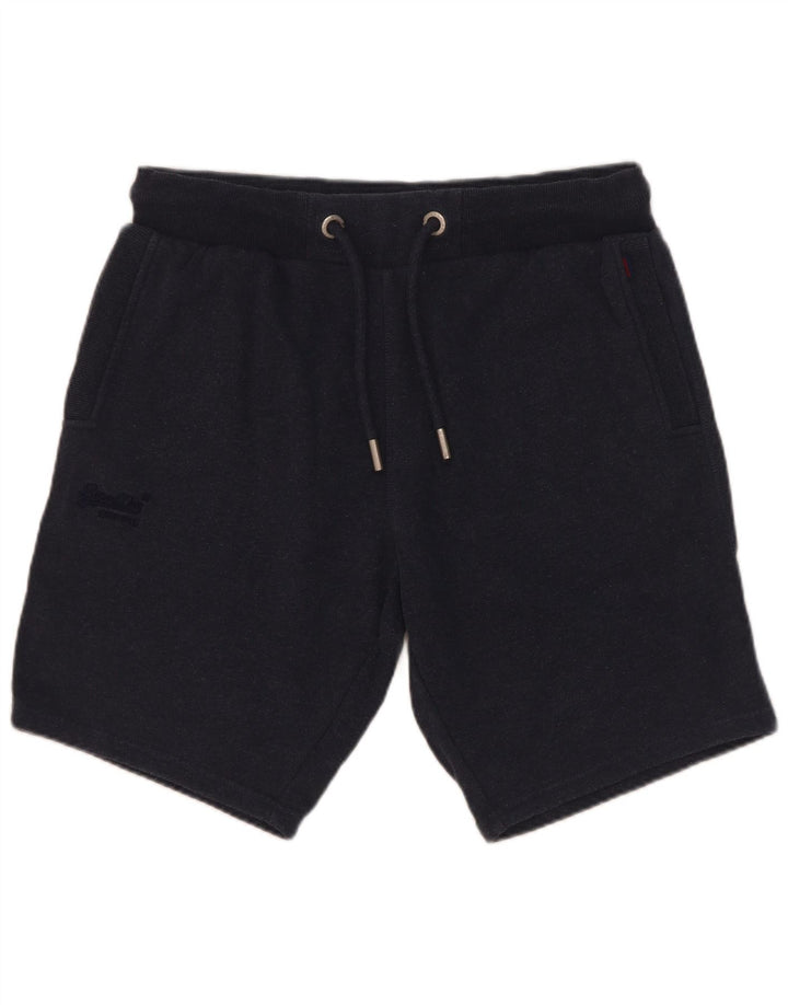 Superdry Mens Sport Shorts Large Navy Blue Cotton