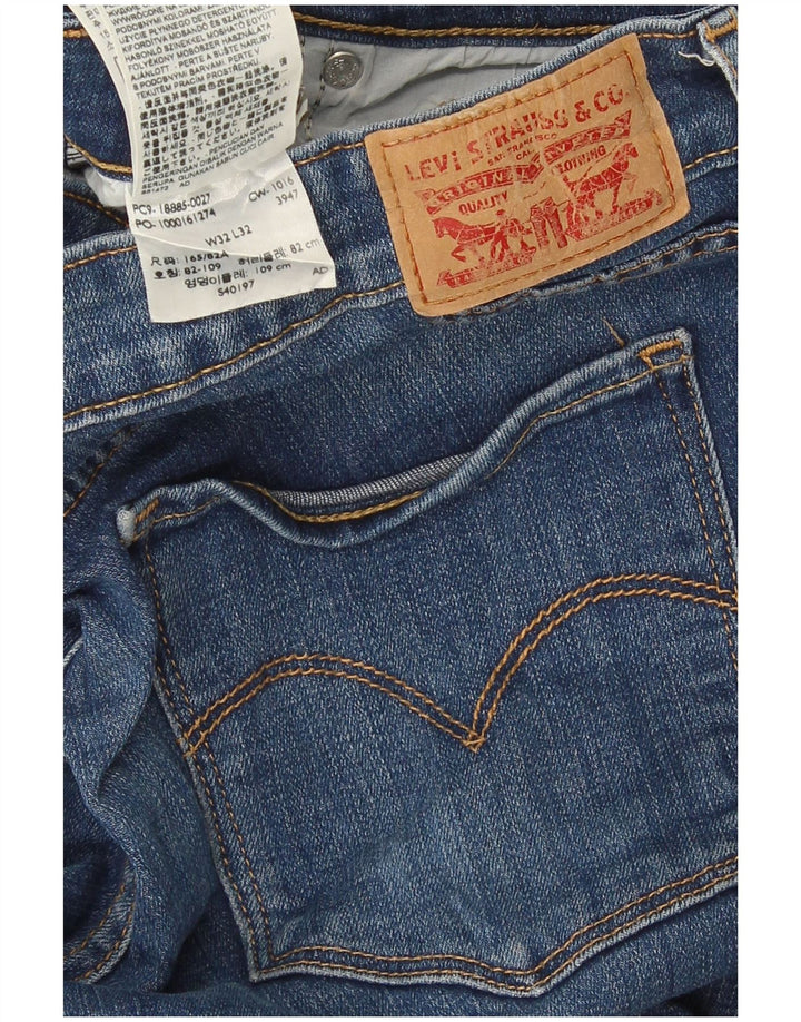 Levi's Womens 715 Bootcut Jeans W32 L32 Blue Cotton