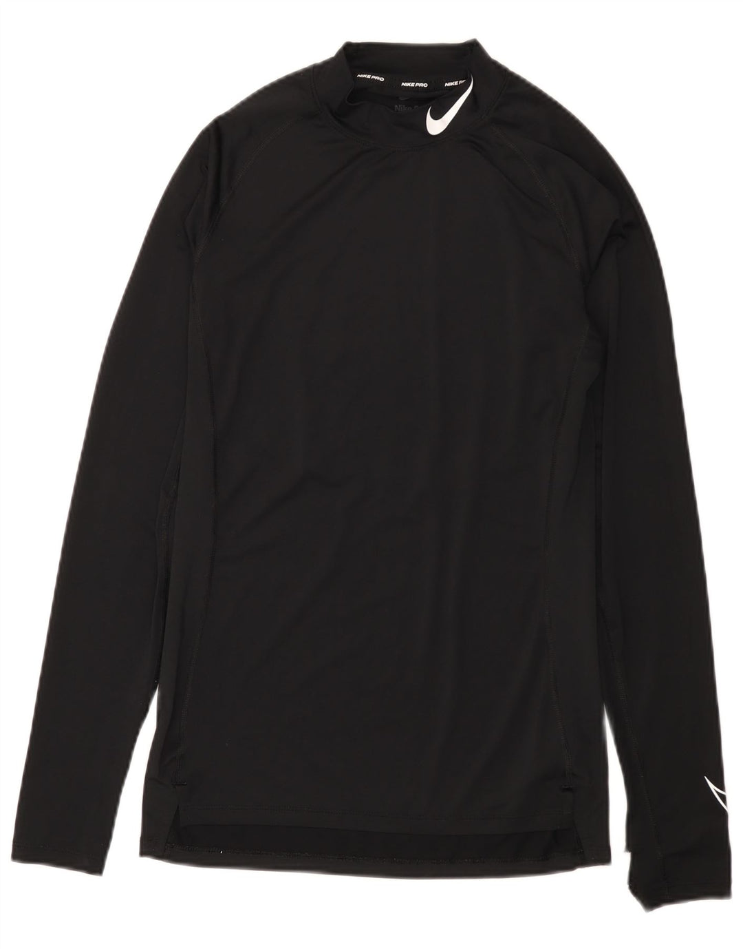 Nike Mens Dri Fit Graphic Top Long Sleeve Medium Black Polyester