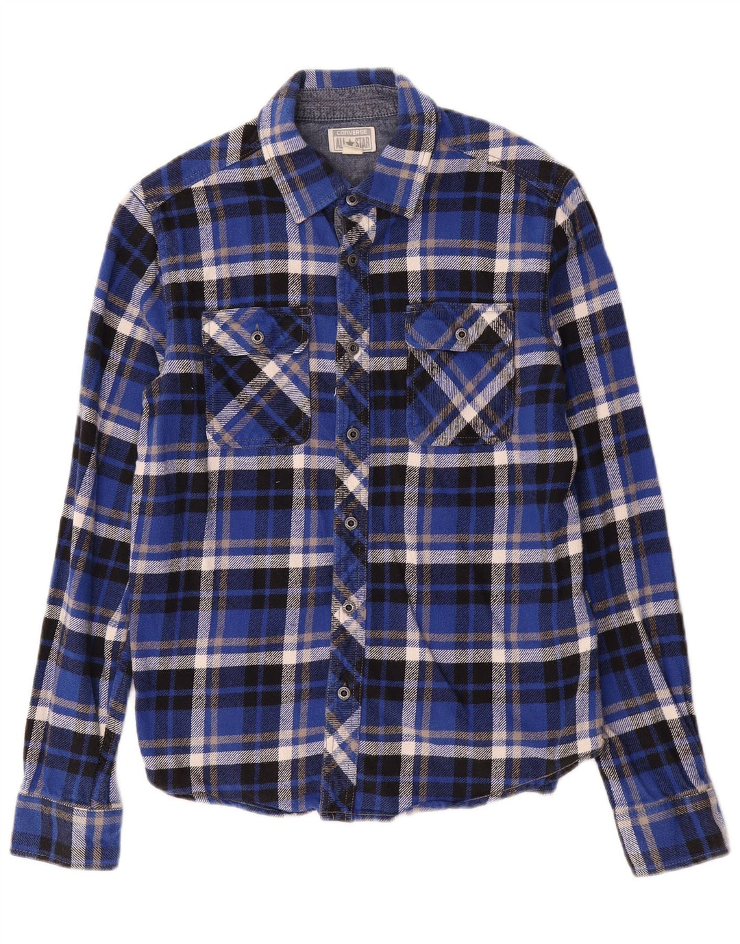 Converse Mens Flannel Shirt Medium Blue Check