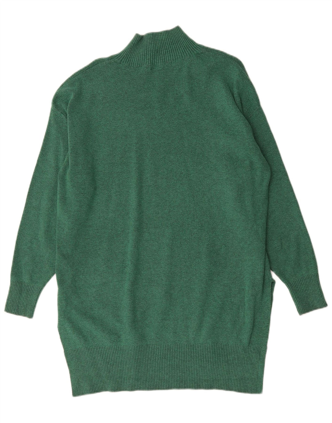 Marks & Spencer Womens Oversized Jumper Dress UK 16 Large Green Viscose