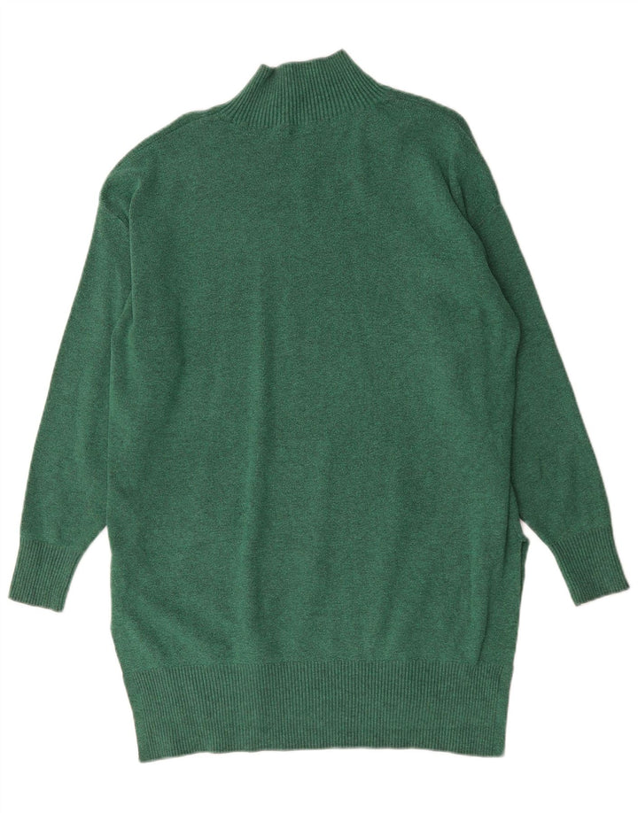 Marks & Spencer Womens Oversized Jumper Dress UK 16 Large Green Viscose