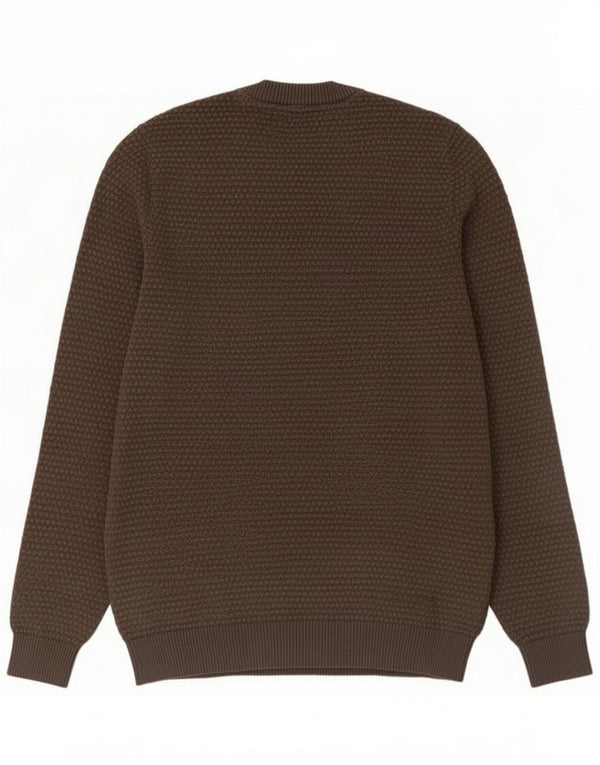 Jack & Jones Mens Crew Neck Jumper Sweater Large Khaki Cotton