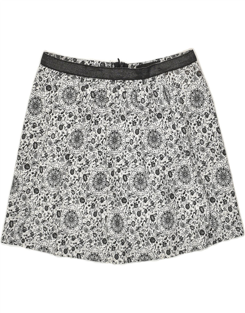 PINKO Womens Mini Skirt UK  8 Small W26 Grey Floral | Vintage Pinko | Thrift | Second-Hand Pinko | Used Clothing | Messina Hembry 