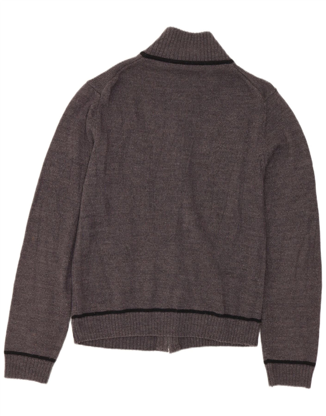 CALVIN KLEIN JEANS Womens Cardigan Sweater UK 10 Small Grey Virgin Wool