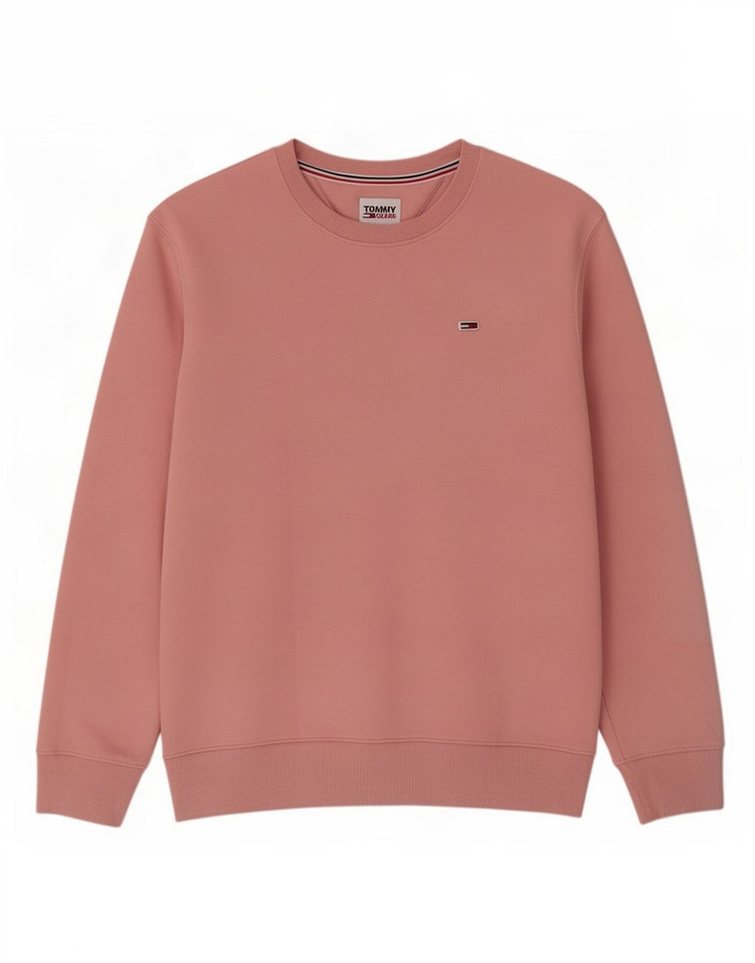 Tommy Hilfiger Mens Sweatshirt Jumper Large Pink Cotton