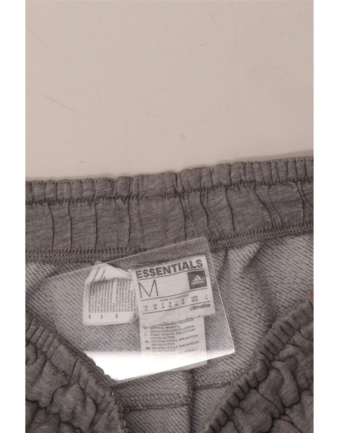 ADIDAS Mens Climalite Graphic Sport Shorts Medium  Grey Colourblock Cotton Vintage Adidas and Second-Hand Adidas from Messina Hembry 