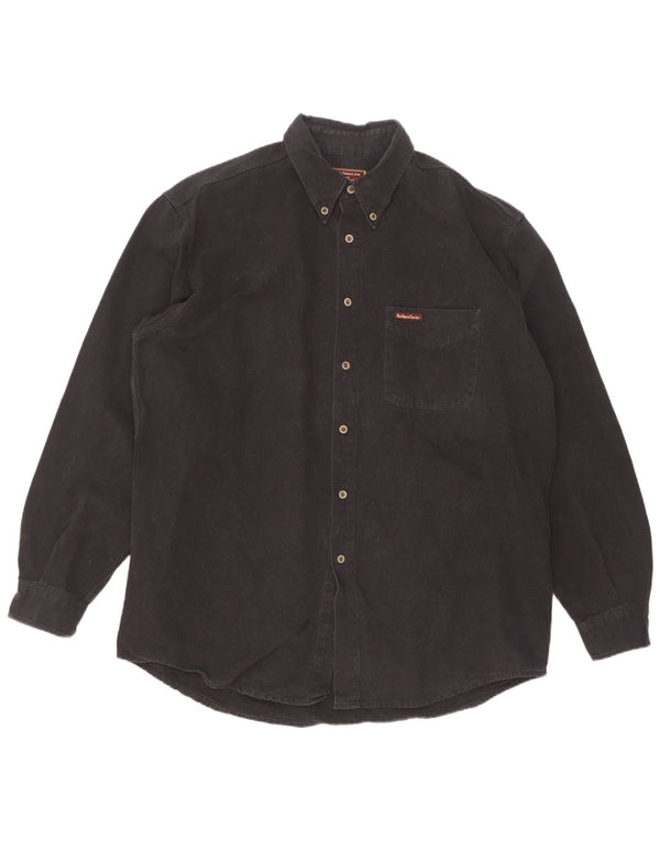 Marlboro Classics Mens Shirt Large Black Cotton