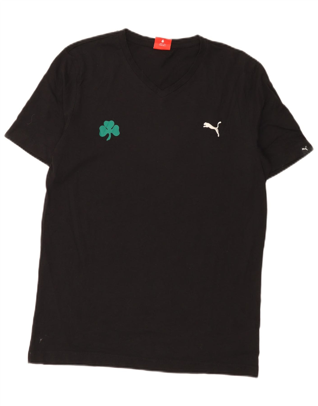 Puma Mens T-Shirt Top Small Black Cotton