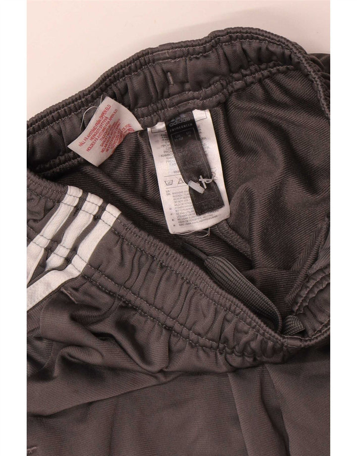 Adidas Boys Tracksuit Trousers Joggers 11-12 Years Grey Polyester