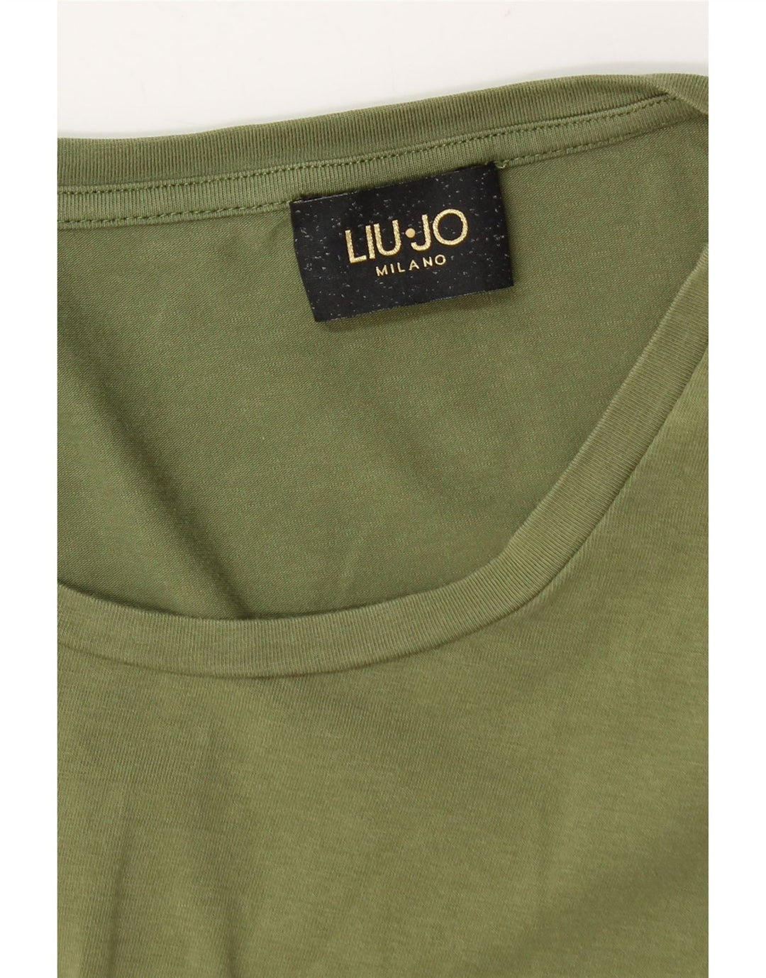LIU JO Womens Graphic T-Shirt Top UK 12 Medium Green