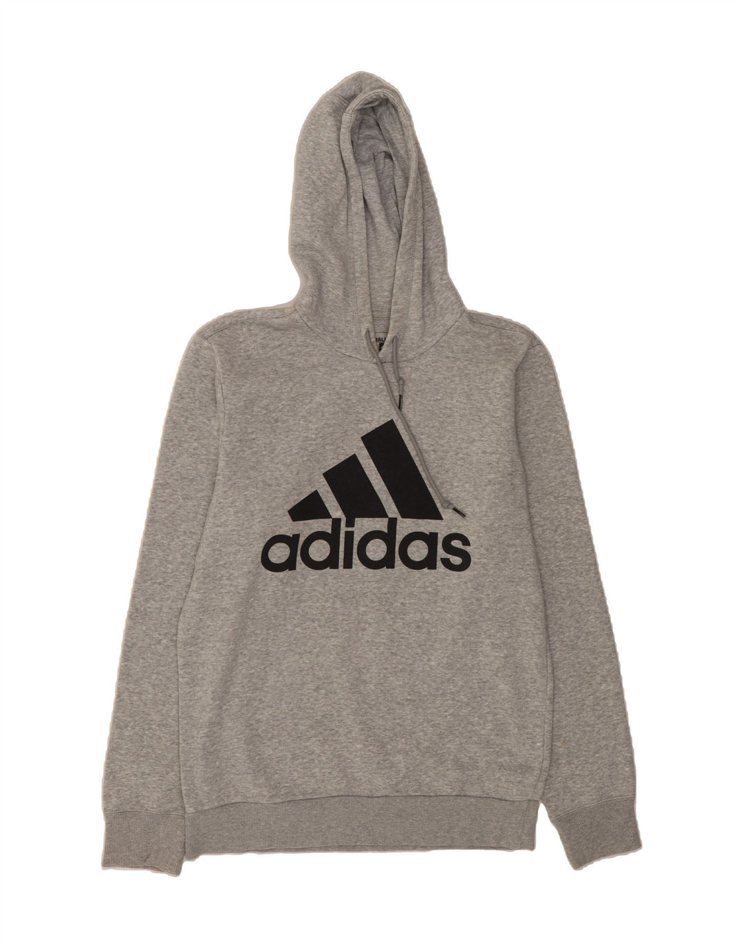 ADIDAS Mens Graphic Hoodie Jumper Small Grey Cotton Vintage Adidas and Second-Hand Adidas from Messina Hembry 